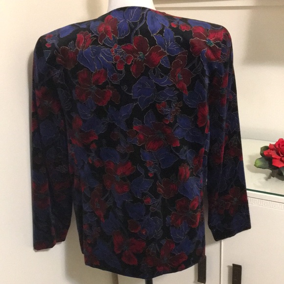 Vintage Velvet Blazer Size 10 - Picture 4 of 8